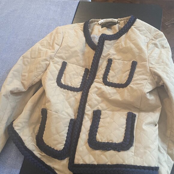 Jcrew beige padded jacket - Picture 1 of 4